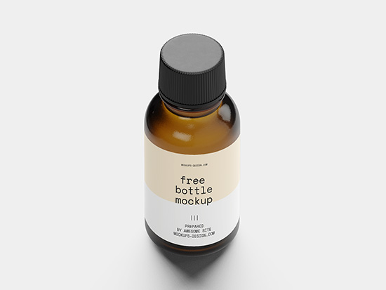 Amber bottle mockup