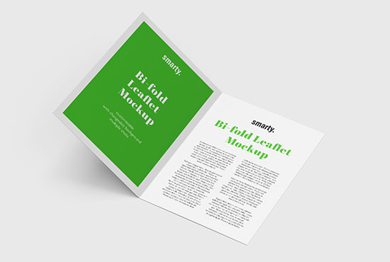 Bi Fold Leaflet Mockup