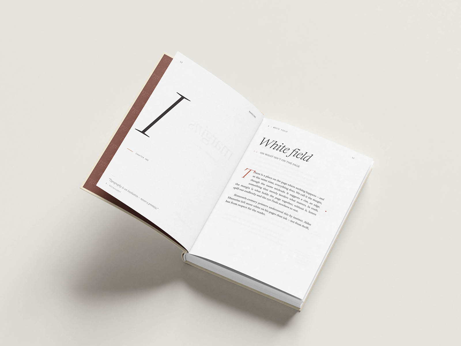 Hardcover open book mockup