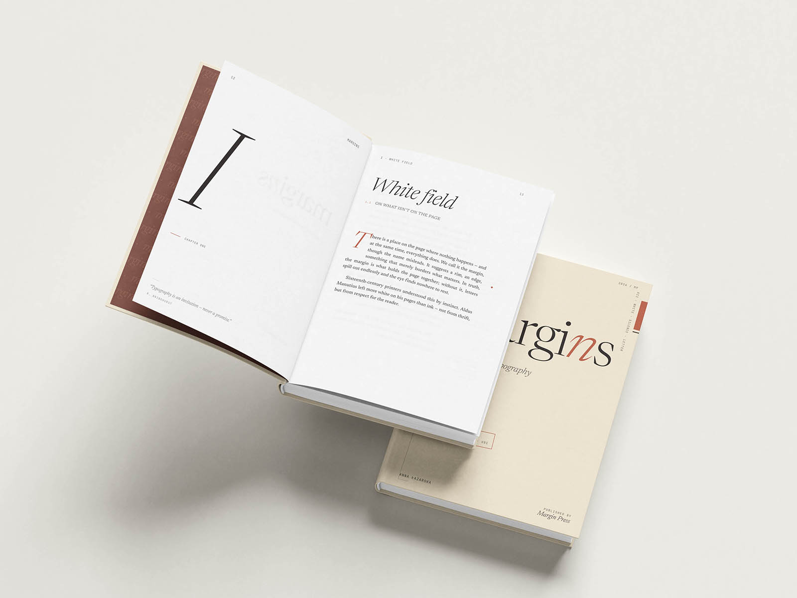 Hardcover open book mockup