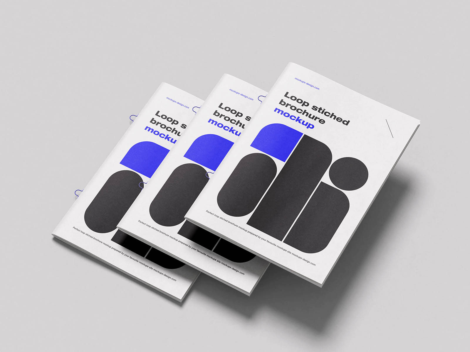 Elegant loop stitched brochure mockup