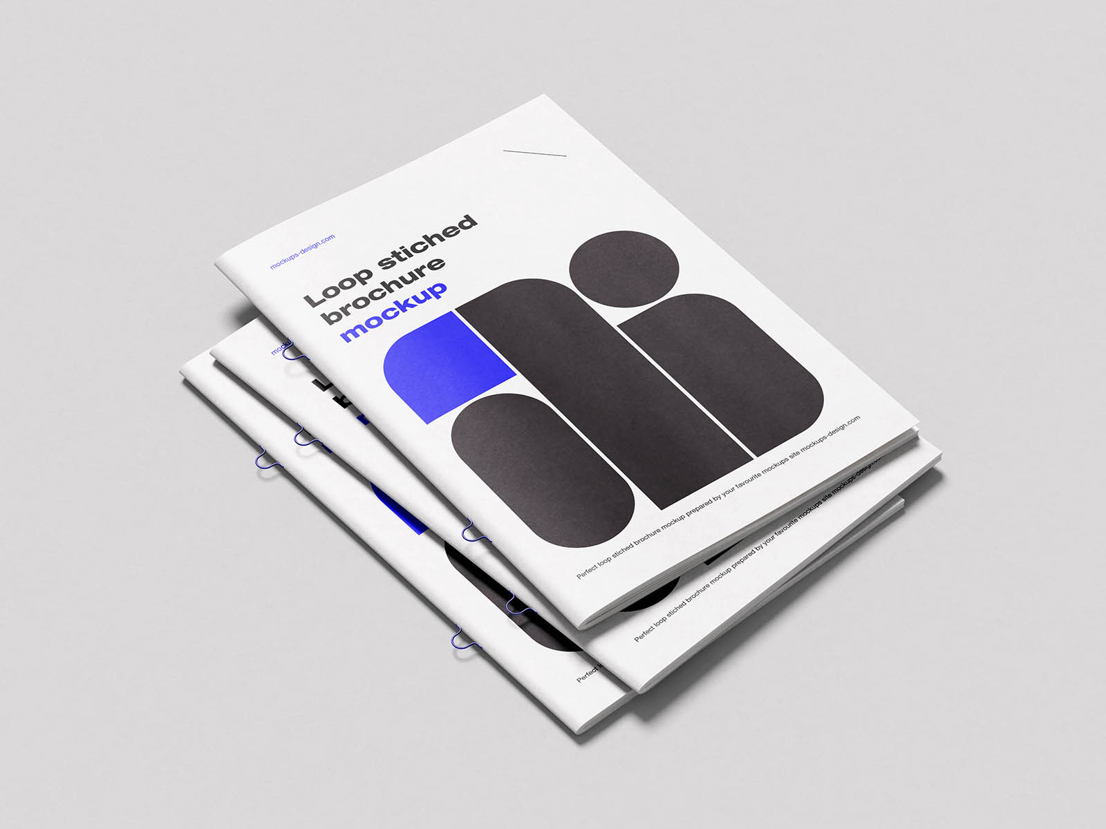 Elegant loop stitched brochure mockup