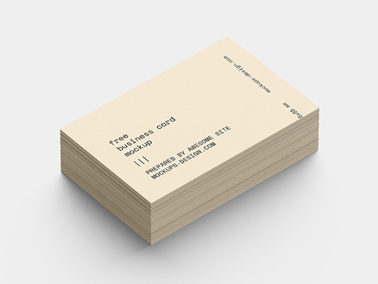 Business cards stack mockup