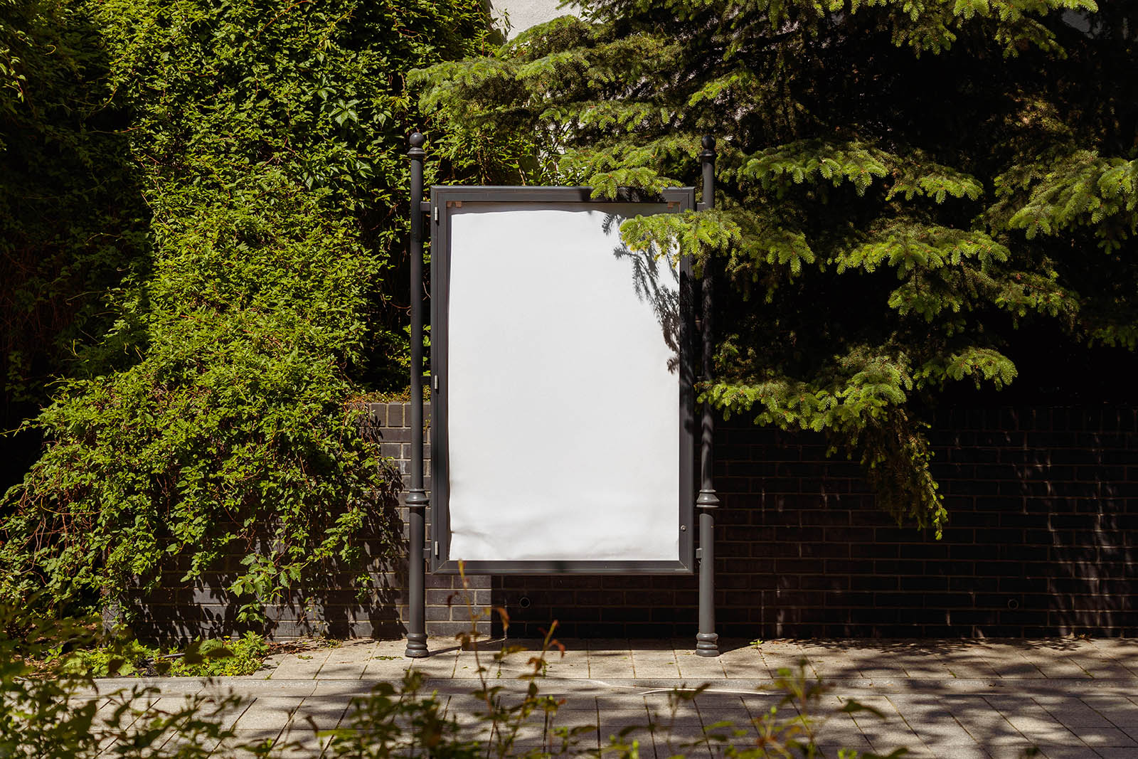 Street citylight poster mockup