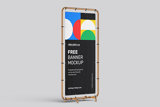 Free baner mockup / 100 x 200 cm