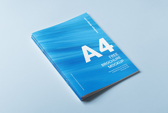 A4 brochure cover mockup