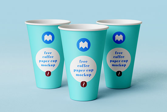 Free paper coffee cup mockup