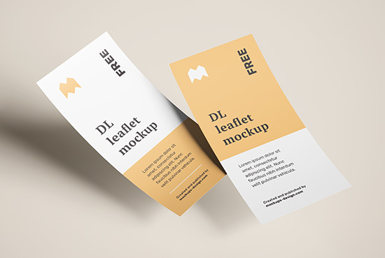 Free flying DL leaflet mockup