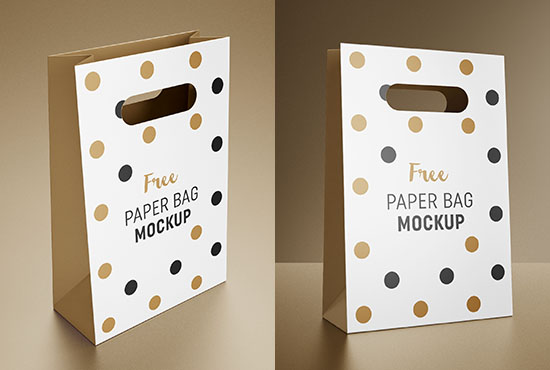 Free gift bag mockup