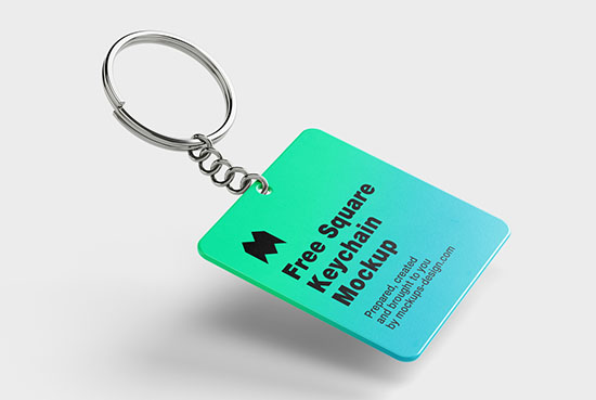 Rectangle key chain mockup