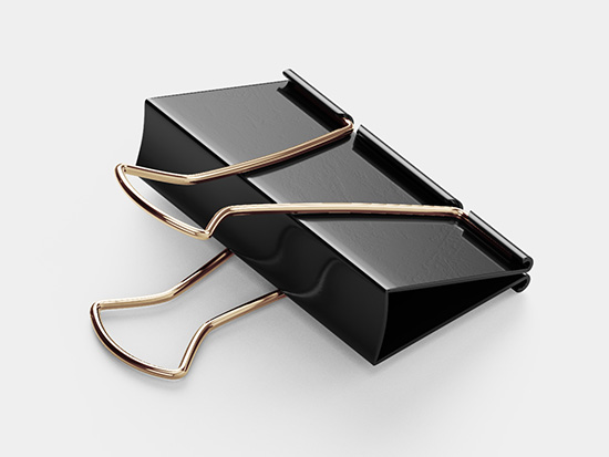 Free paper clip mockup