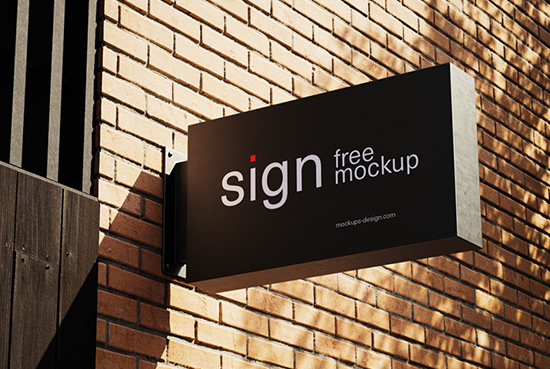 Rectangle street sign mockup