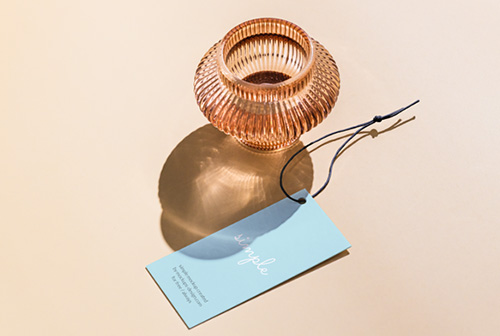 Label tag with clean background mockup