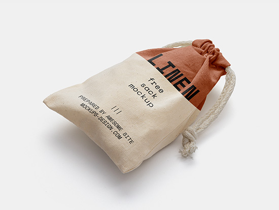 Linen sack mockup