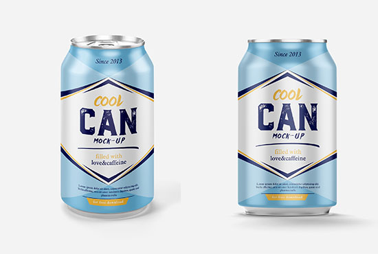 Free can mockup