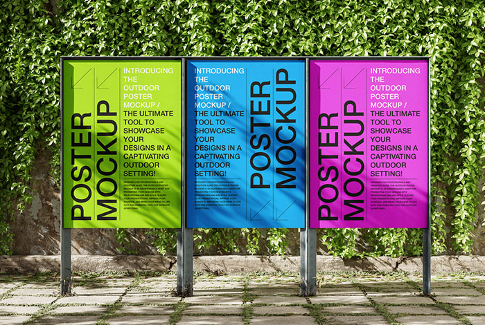 Outdoor posters mockup