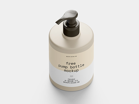Pump bottle mockup