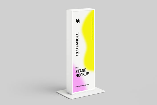 Tall rectangle stand mockup