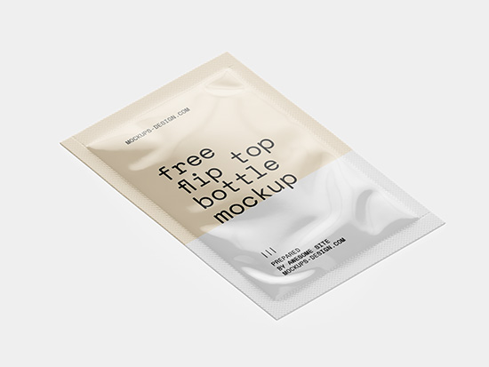 Cosmetic sachet mockup