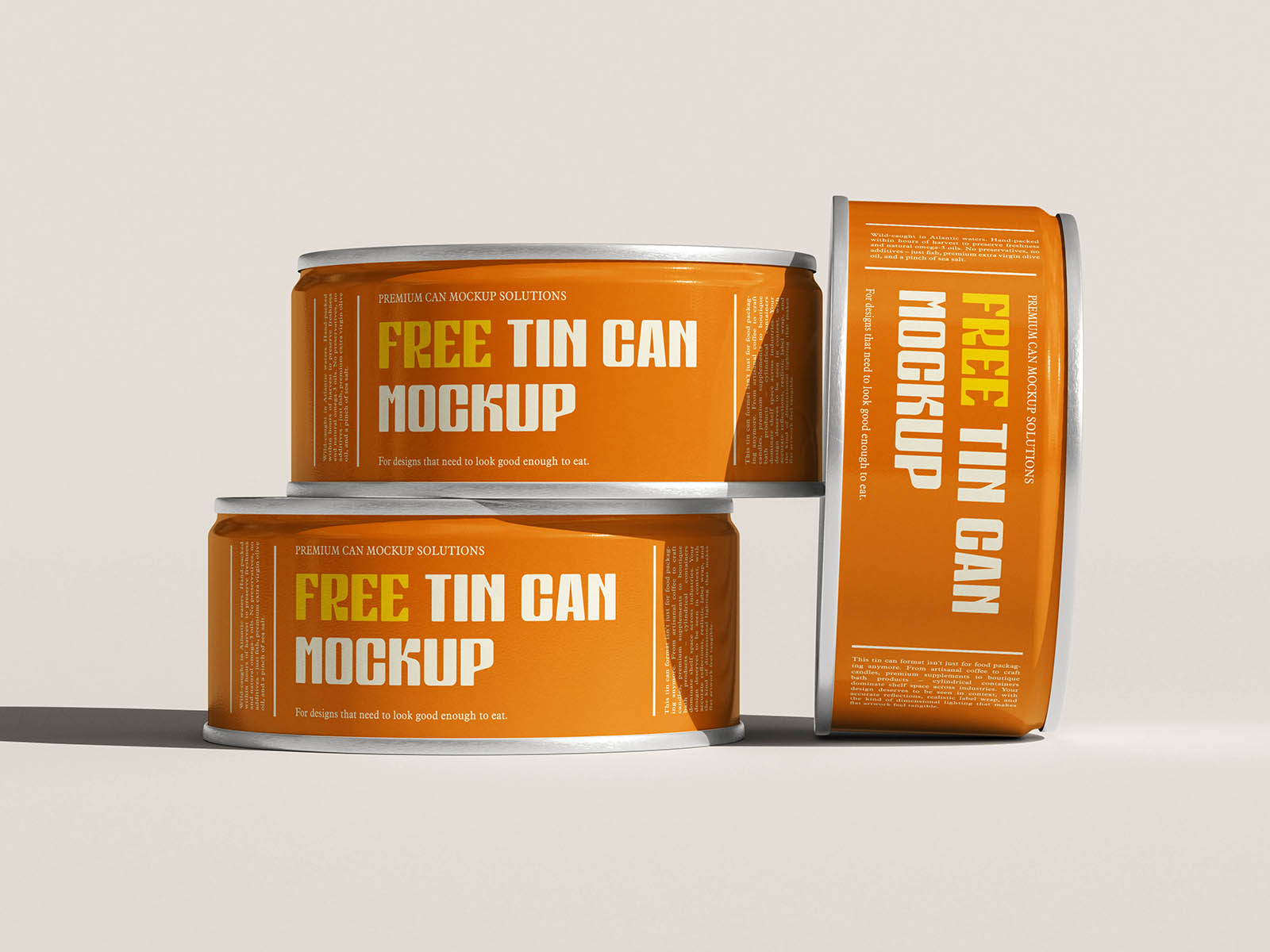 Small flat tin can mockup