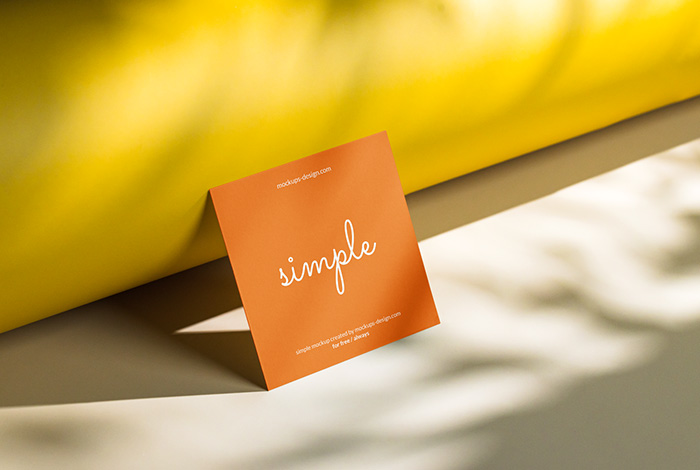 Sunny square flyer mockup