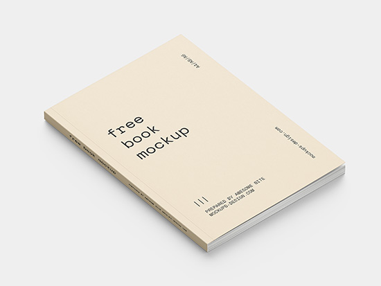 Thin book mockup