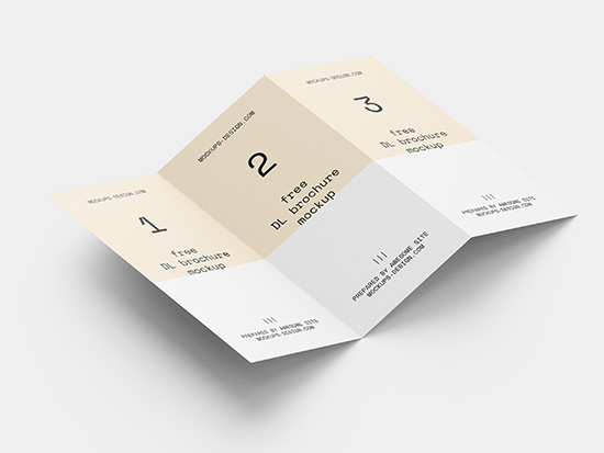 Trifold brochure mockup